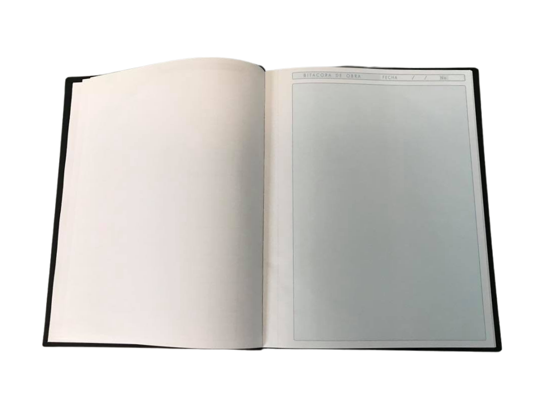 Bitácora de Obra de 100 Hojas Sin Folio