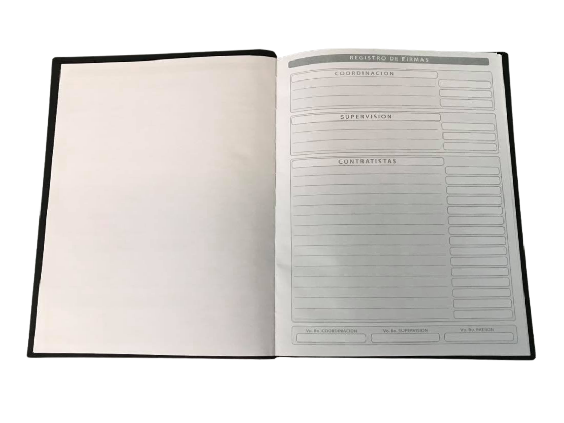 Bitácora de Obra de 100 Hojas Sin Folio