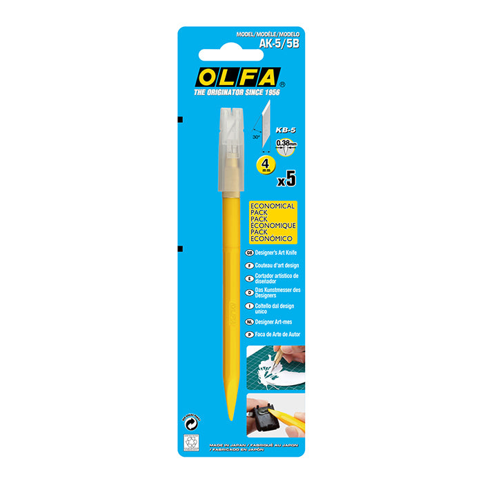 Cutter Ak-5 Olfa Exacto 30° Con Punzón Y 5 Repuestos Extras