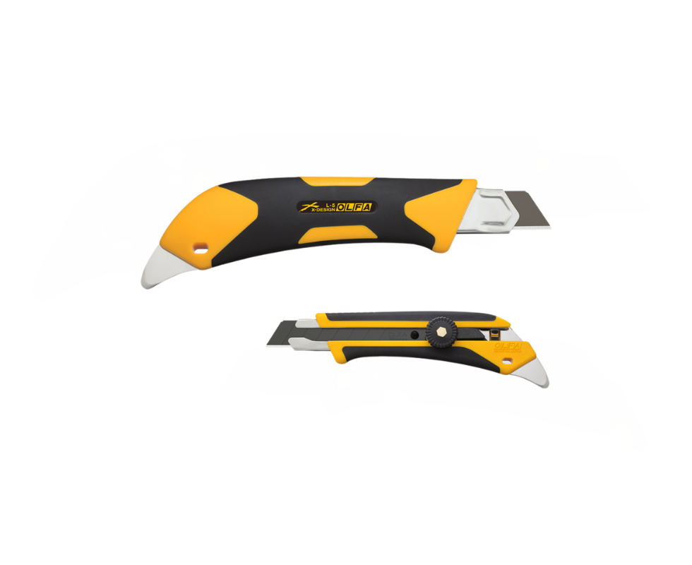 Cutter L-5 Olfa Para Trabajo Pesado Con Lengüeta Metálica