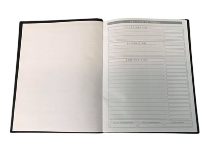 Bitácora de Obra Foliada de 100 Hojas