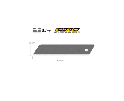 Repuesto Ultra Afilado Hbb-5b Olfa 25mm Para H-1, Nh-1 Y Xh-1