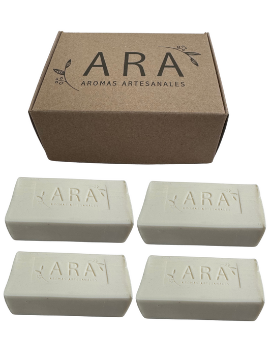 4 Piezas De Jabones Artesanales Ara De Leche De Burra De 120 Gramos